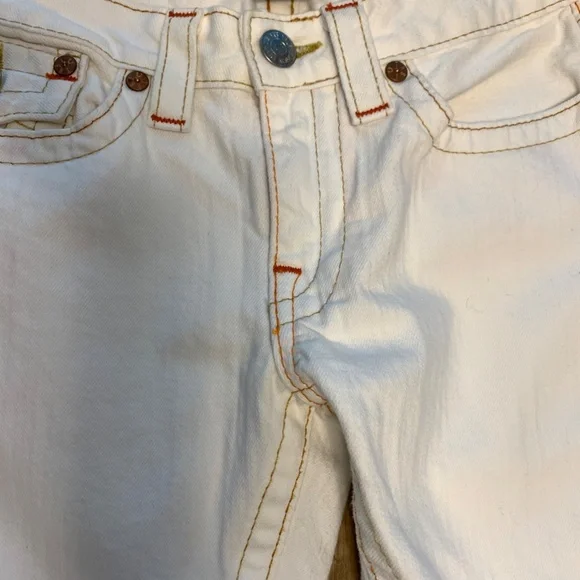 Vintage True Religion White "Joey" Low Rise Flare Stretch Jeans EUC - Picture 6 of 13